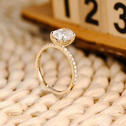 Marquise Cut Cluster Styled Lab Grown Diamond Engagement Ring