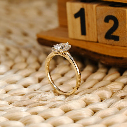Marquise Cut Cluster Styled Lab Grown Diamond Engagement Ring