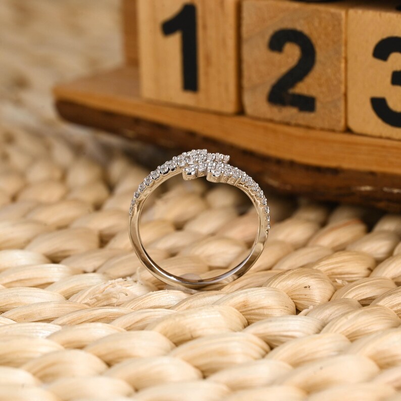 Marquise Cut Cluster Styled Lab Grown Wedding Band