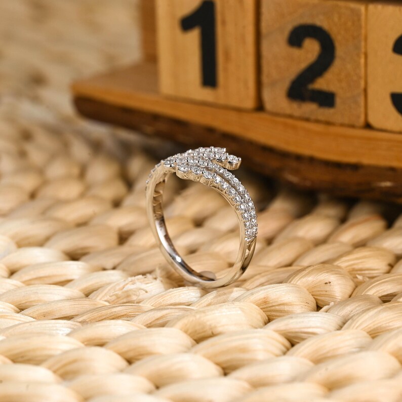 Marquise Cut Cluster Styled Lab Grown Wedding Band