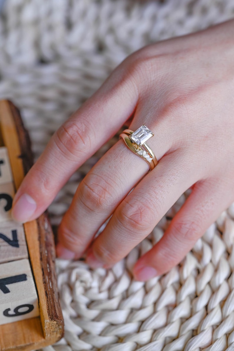 Marquise Cut Cluster Styled Lab Grown Diamond Bridal Ring Set