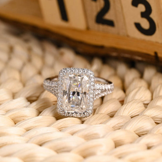 Marquise Cut Cluster Styled Lab Grown Diamond Engagement Ring