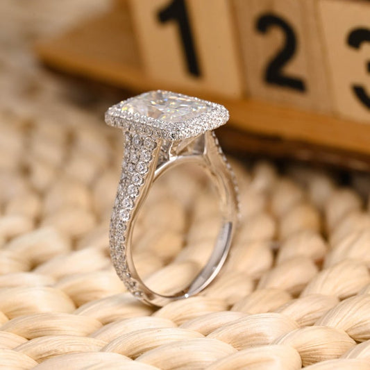 Marquise Cut Cluster Styled Lab Grown Diamond Engagement Ring