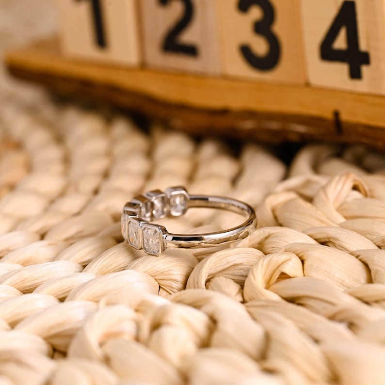 Marquise Cut Cluster Styled Lab Grown Wedding Band