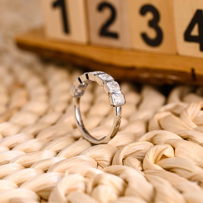 Marquise Cut Cluster Styled Lab Grown Wedding Band