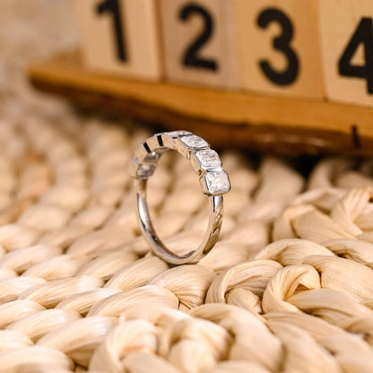 Marquise Cut Cluster Styled Lab Grown Wedding Band