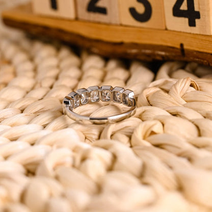 Marquise Cut Cluster Styled Lab Grown Wedding Band