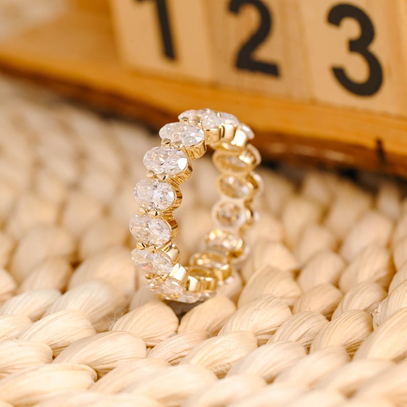 Marquise Cut Cluster Styled Lab Grown Wedding Band