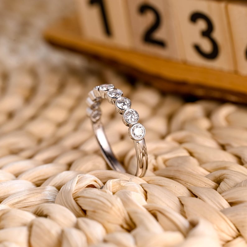 Marquise Cut Cluster Styled Lab Grown Wedding Band