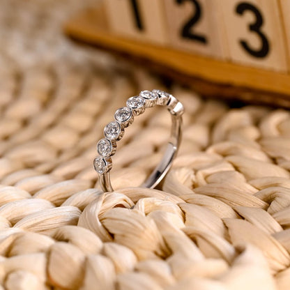 Marquise Cut Cluster Styled Lab Grown Wedding Band