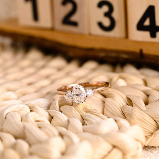 Marquise Cut Cluster Styled Lab Grown Diamond Engagement Ring