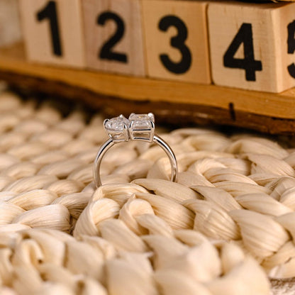Marquise Cut Cluster Styled Lab Grown Diamond Engagement Ring