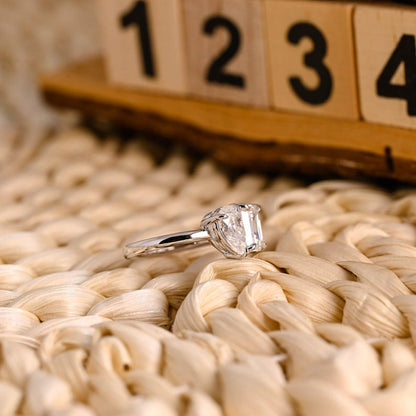 Marquise Cut Cluster Styled Lab Grown Diamond Engagement Ring