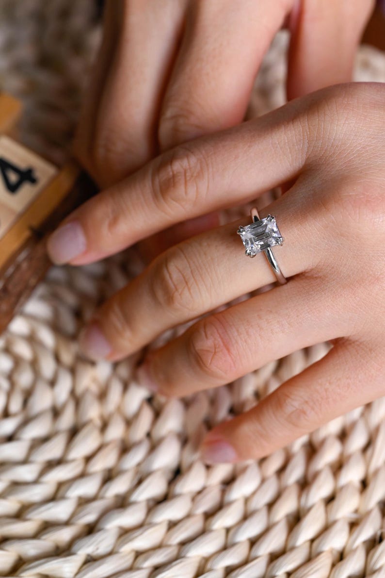 Marquise Cut Cluster Styled Lab Grown Diamond Engagement Ring
