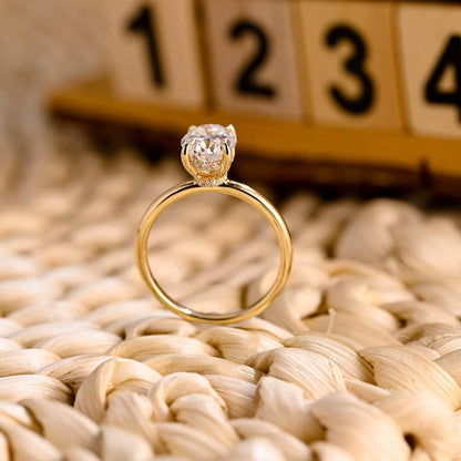 Marquise Cut Cluster Styled Lab Grown Diamond Engagement Ring