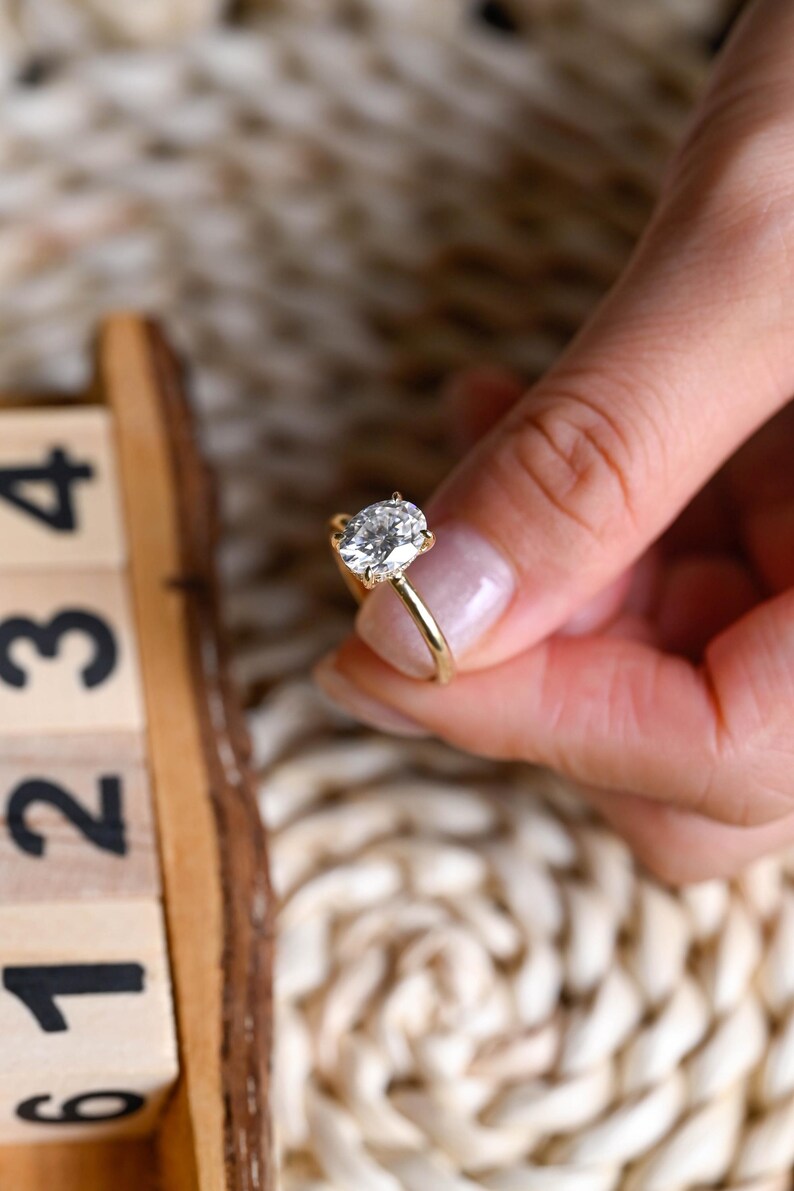 Marquise Cut Cluster Styled Lab Grown Diamond Engagement Ring