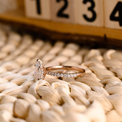 Marquise Cut Cluster Styled Lab Grown Diamond Engagement Ring