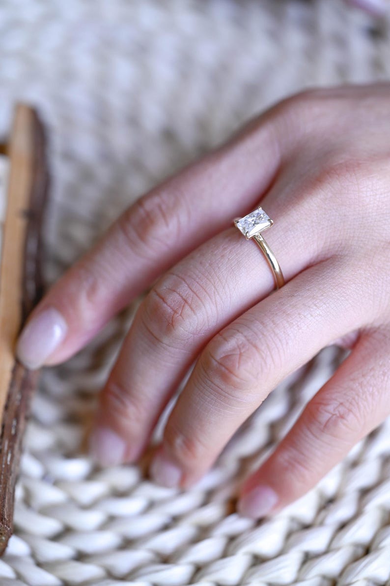 Marquise Cut Cluster Styled Lab Grown Diamond Engagement Ring