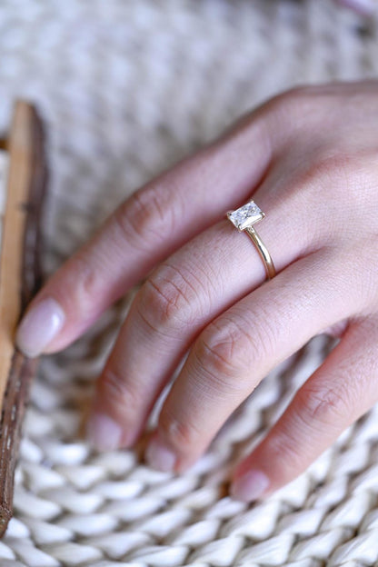 Marquise Cut Cluster Styled Lab Grown Diamond Engagement Ring