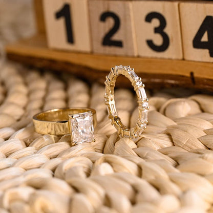 Marquise Cut Cluster Styled Lab Grown Diamond Bridal Ring Set