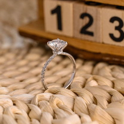 Marquise Cut Cluster Styled Lab Grown Diamond Engagement Ring
