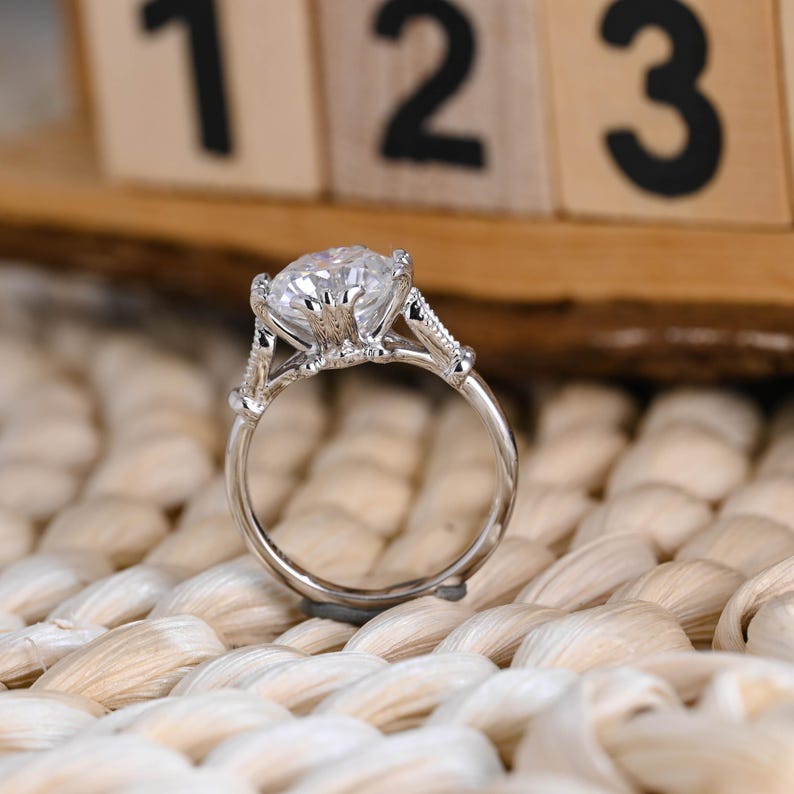 Marquise Cut Cluster Styled Lab Grown Diamond Engagement Ring