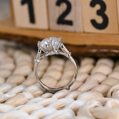 Marquise Cut Cluster Styled Lab Grown Diamond Engagement Ring