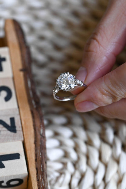 Marquise Cut Cluster Styled Lab Grown Diamond Engagement Ring