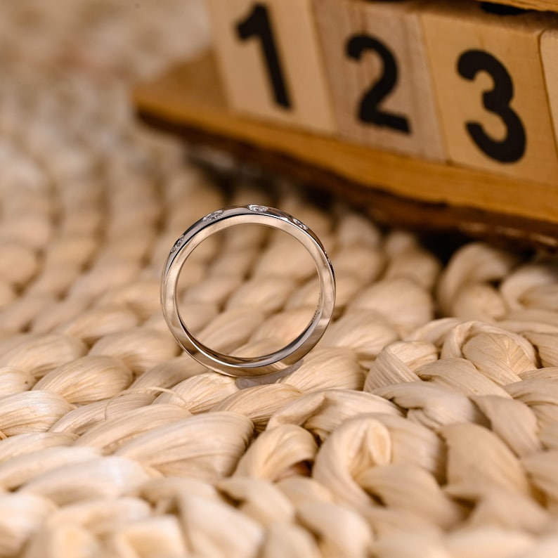 Marquise Cut Cluster Styled Lab Grown Wedding Band