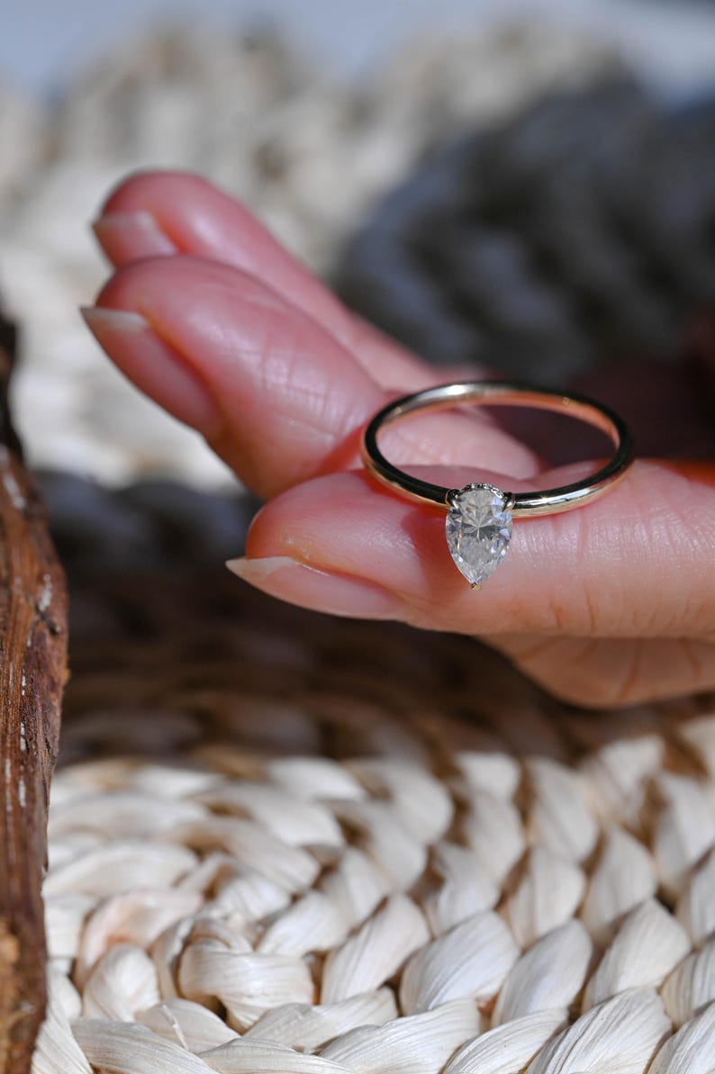 Marquise Cut Cluster Styled Lab Grown Diamond Engagement Ring