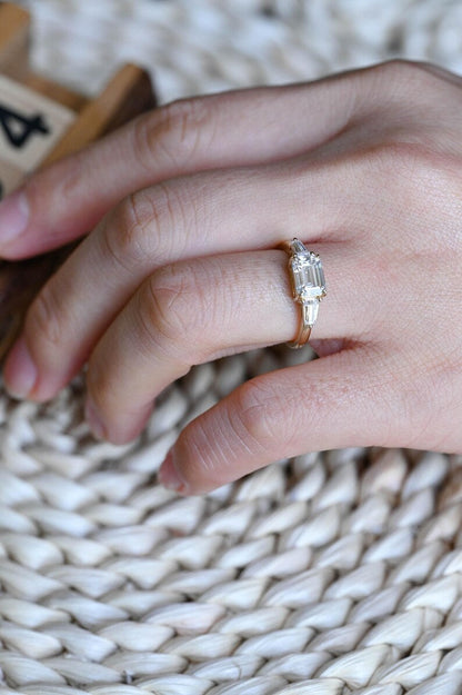 Marquise Cut Cluster Styled Lab Grown Diamond Engagement Ring