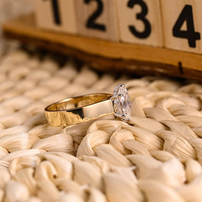 Marquise Cut Cluster Styled Lab Grown Diamond Engagement Ring