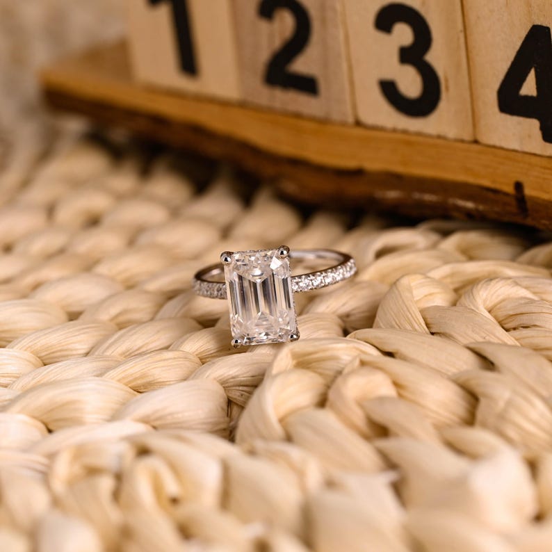 Marquise Cut Cluster Styled Lab Grown Diamond Engagement Ring