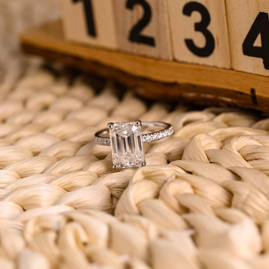 Marquise Cut Cluster Styled Lab Grown Diamond Engagement Ring