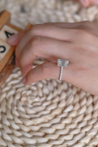 Marquise Cut Cluster Styled Lab Grown Diamond Engagement Ring