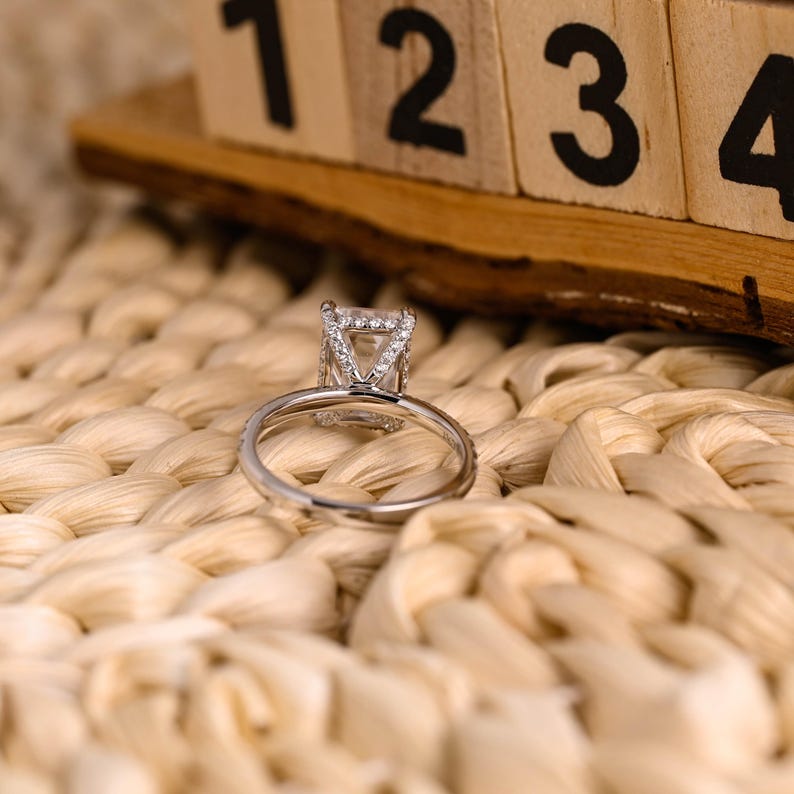 Marquise Cut Cluster Styled Lab Grown Diamond Engagement Ring