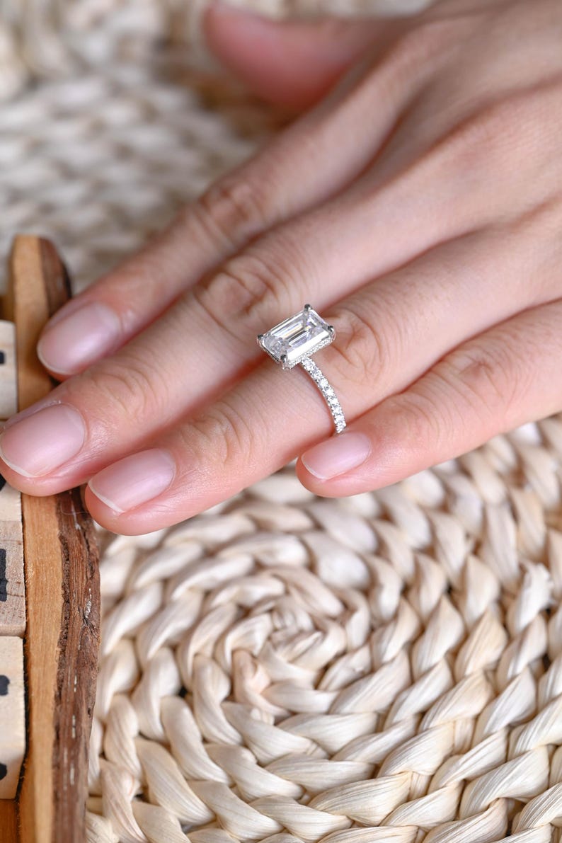 Marquise Cut Cluster Styled Lab Grown Diamond Engagement Ring