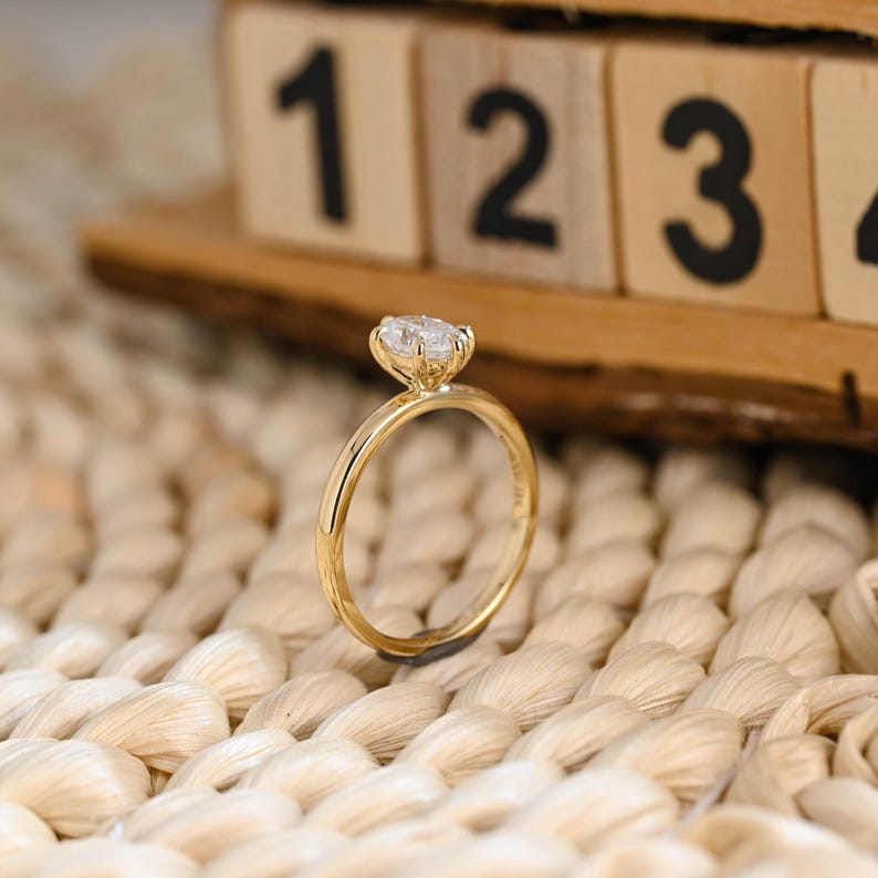 Marquise Cut Cluster Styled Lab Grown Diamond Engagement Ring