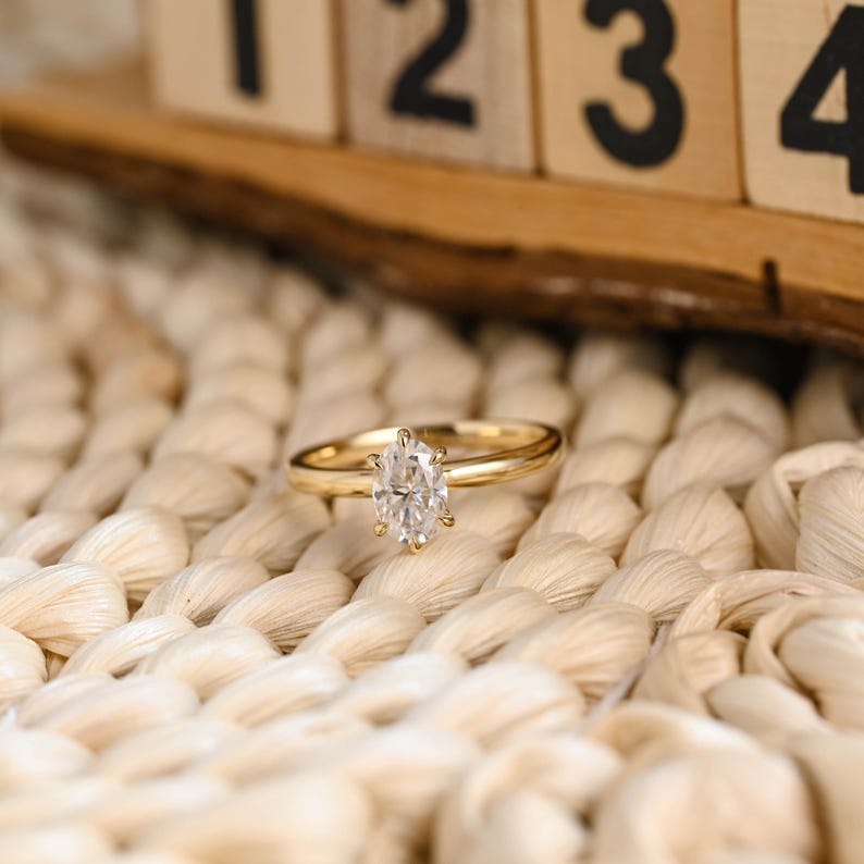 Marquise Cut Cluster Styled Lab Grown Diamond Engagement Ring