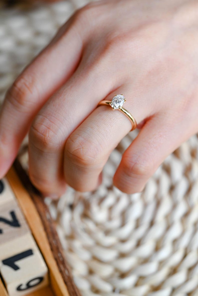Marquise Cut Cluster Styled Lab Grown Diamond Engagement Ring