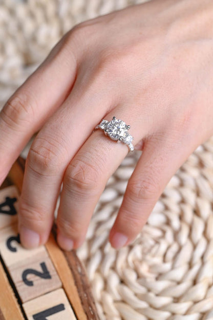 Marquise Cut Cluster Styled Lab Grown Diamond Engagement Ring