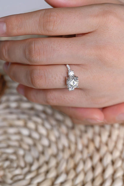 Marquise Cut Cluster Styled Lab Grown Diamond Engagement Ring