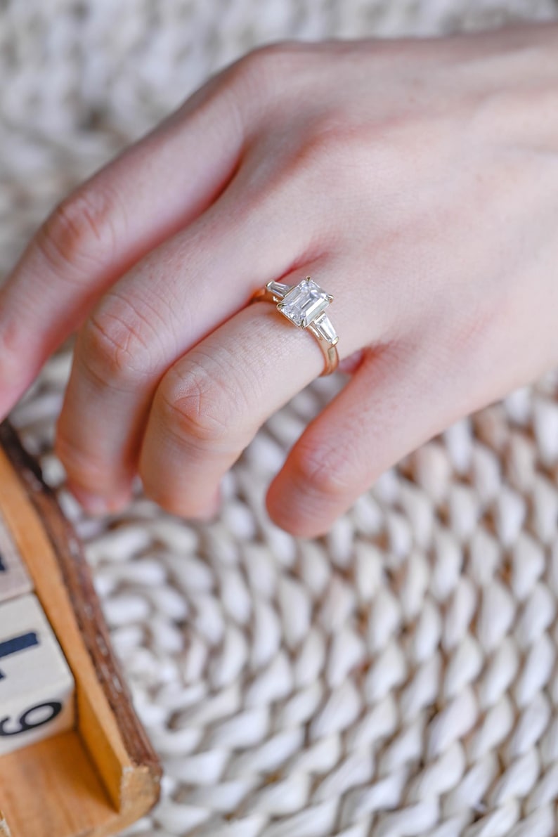 Marquise Cut Cluster Styled Lab Grown Diamond Engagement Ring