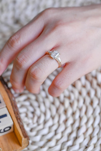 Marquise Cut Cluster Styled Lab Grown Diamond Engagement Ring