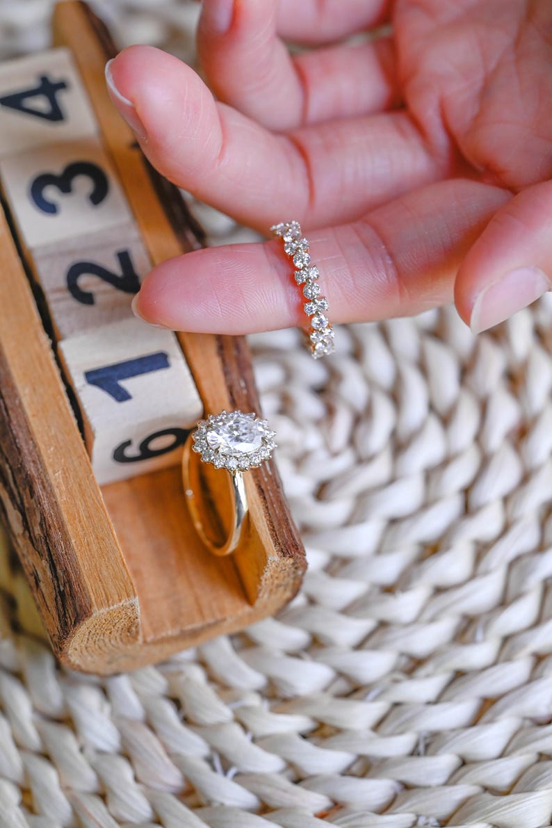 Marquise Cut Cluster Styled Lab Grown Diamond Bridal Ring Set