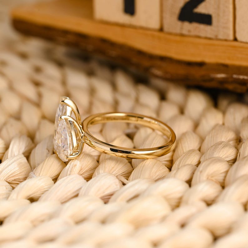 Marquise Cut Cluster Styled Lab Grown Diamond Engagement Ring