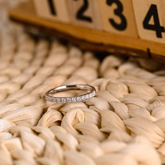 Marquise Cut Cluster Styled Lab Grown Wedding Band