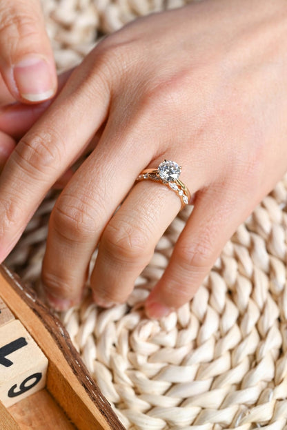 Marquise Cut Cluster Styled Lab Grown Diamond Bridal Ring Set