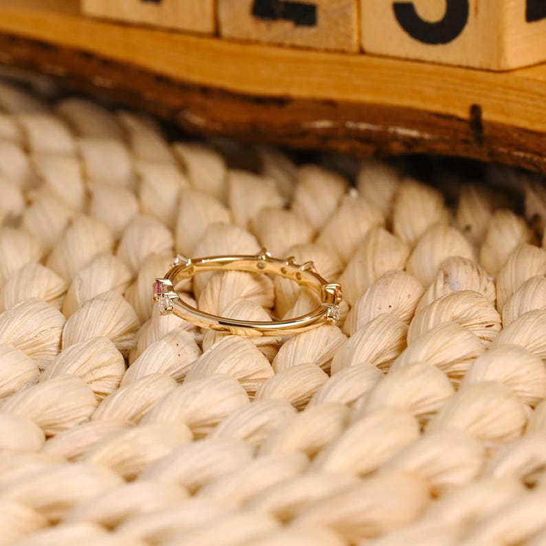 Marquise Cut Cluster Styled Lab Grown Wedding Band