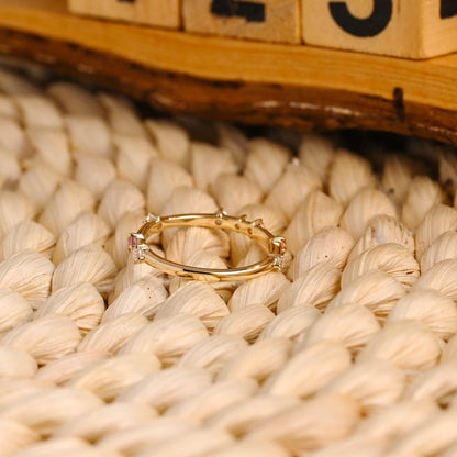 Marquise Cut Cluster Styled Lab Grown Wedding Band